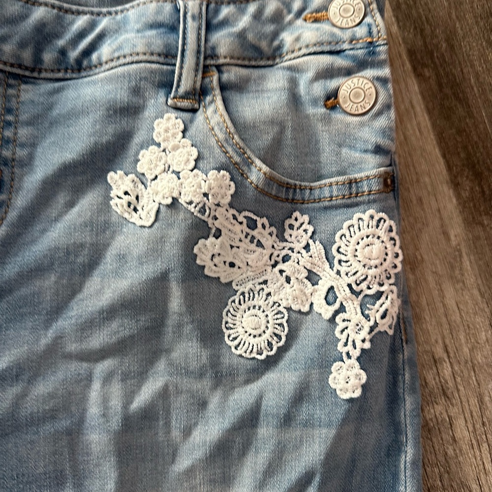 New! Justice Girls Denim Overalls Size 16 Regular NWT - Picture 4 of 8